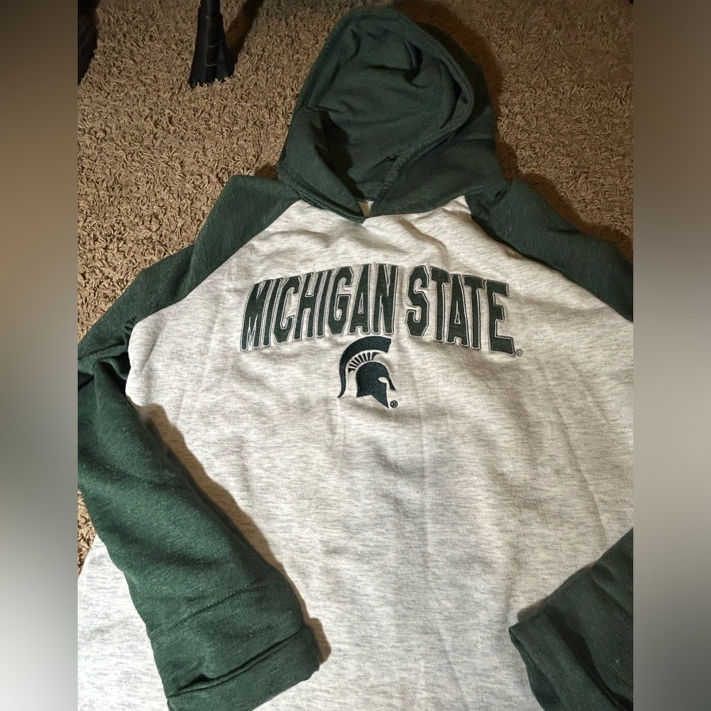 Michigan State Spartans S ladies pullover hoodie with logo by Sideline Apparel